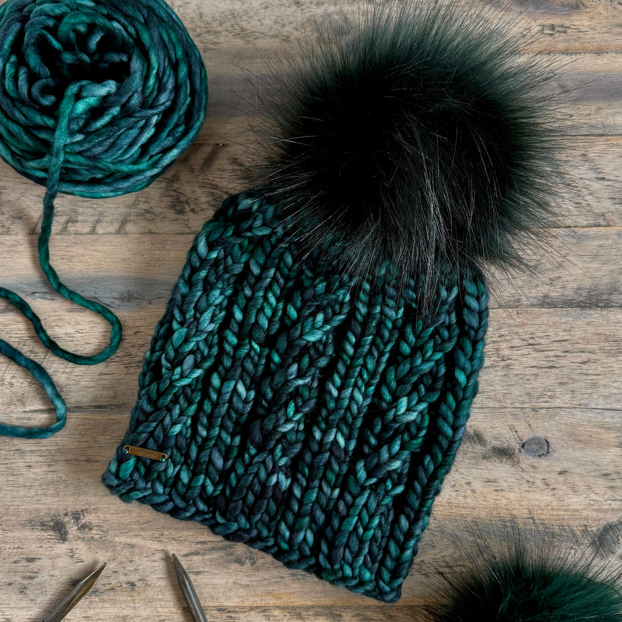 Adult Luxury Hand Knit Hat | Merino Wool Hat | Pines