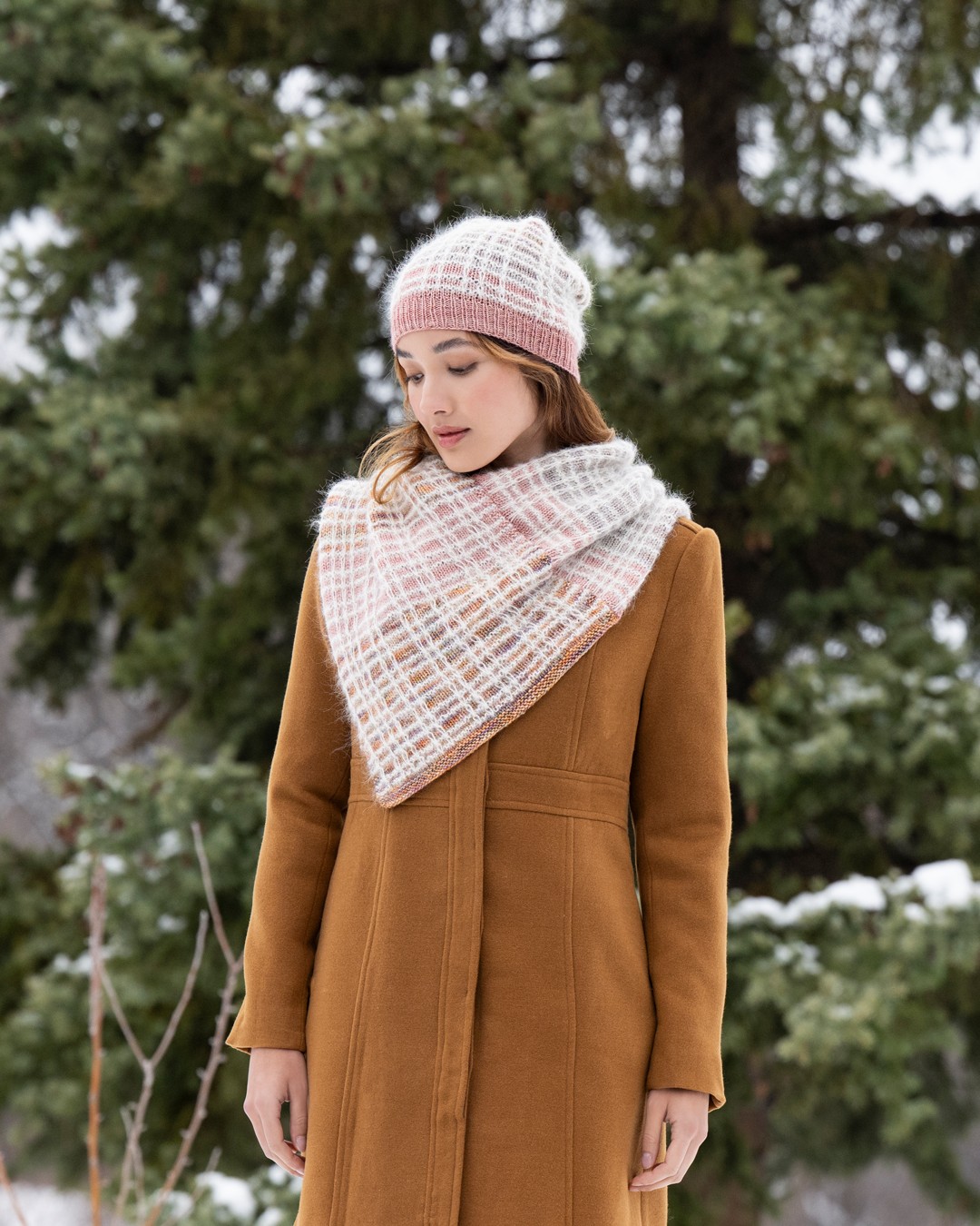 Malabrigo Holiday Kit | Entramado Hat & Cowl Set