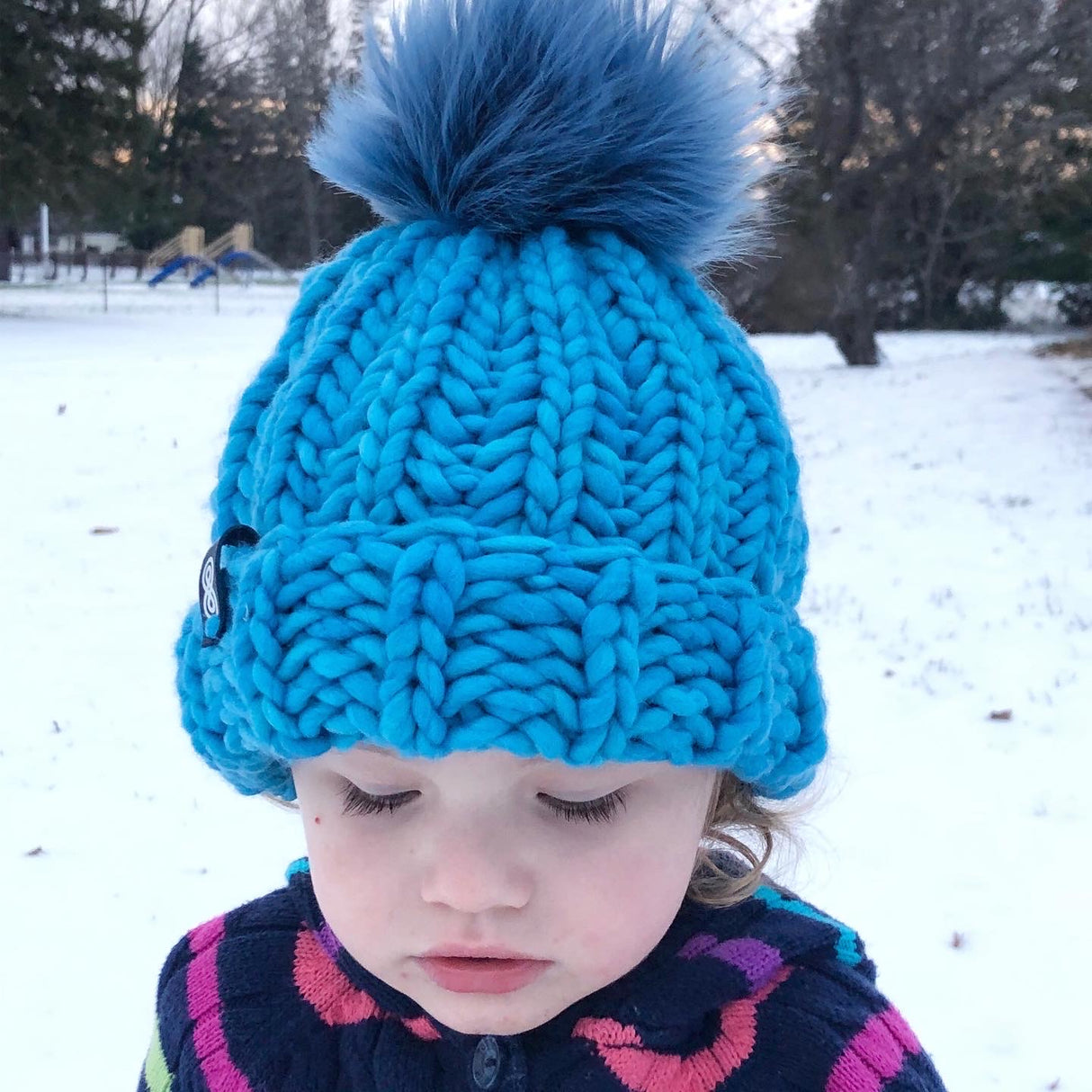 Toboggan Toque | Merino Wool Toddler Hat- Sky Blue