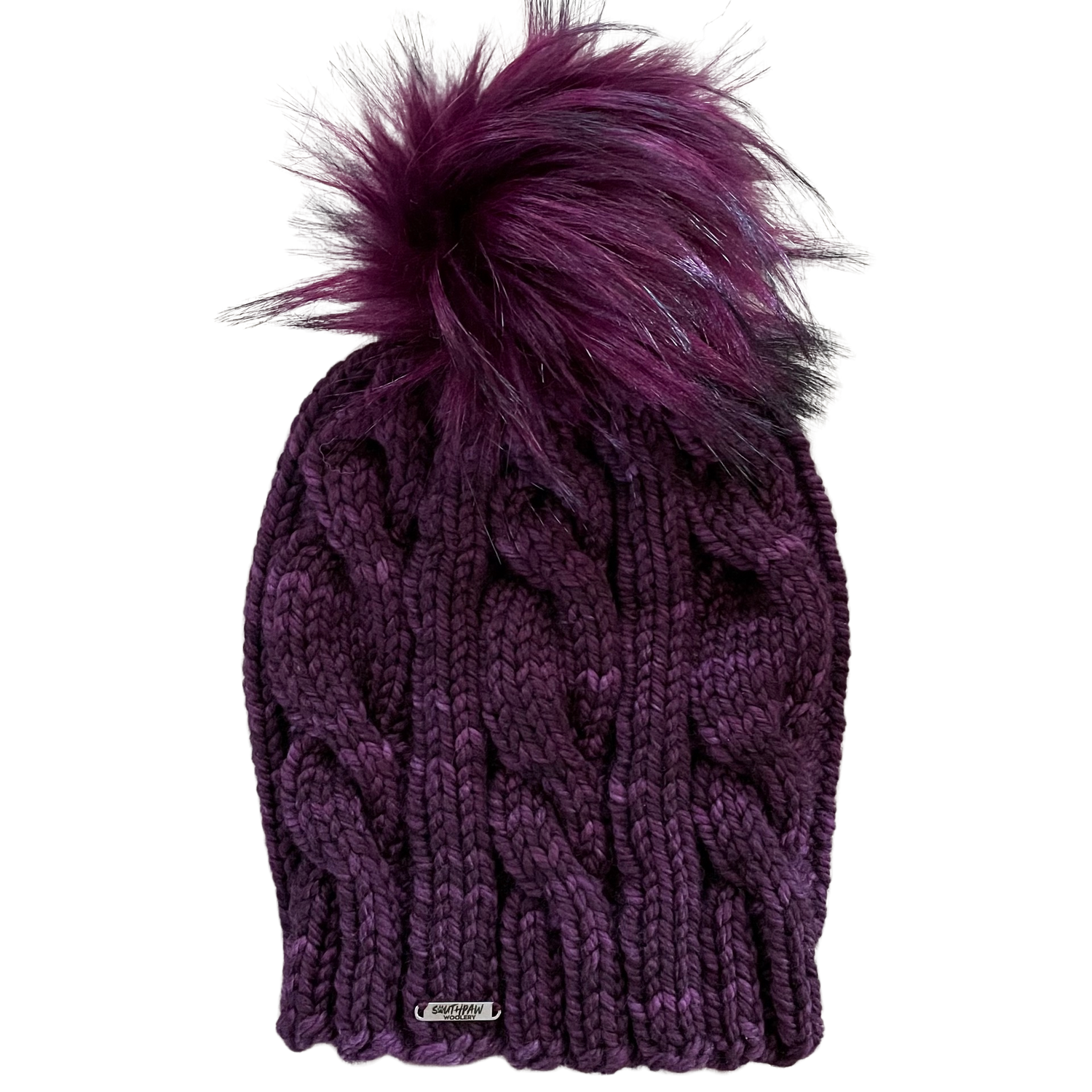 Adult Luxury Hand Knit Hat | Merino Wool | Merlot