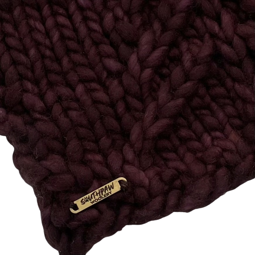 Adult Luxury Hand Knit Merino Wool Hat | Pines | Brown