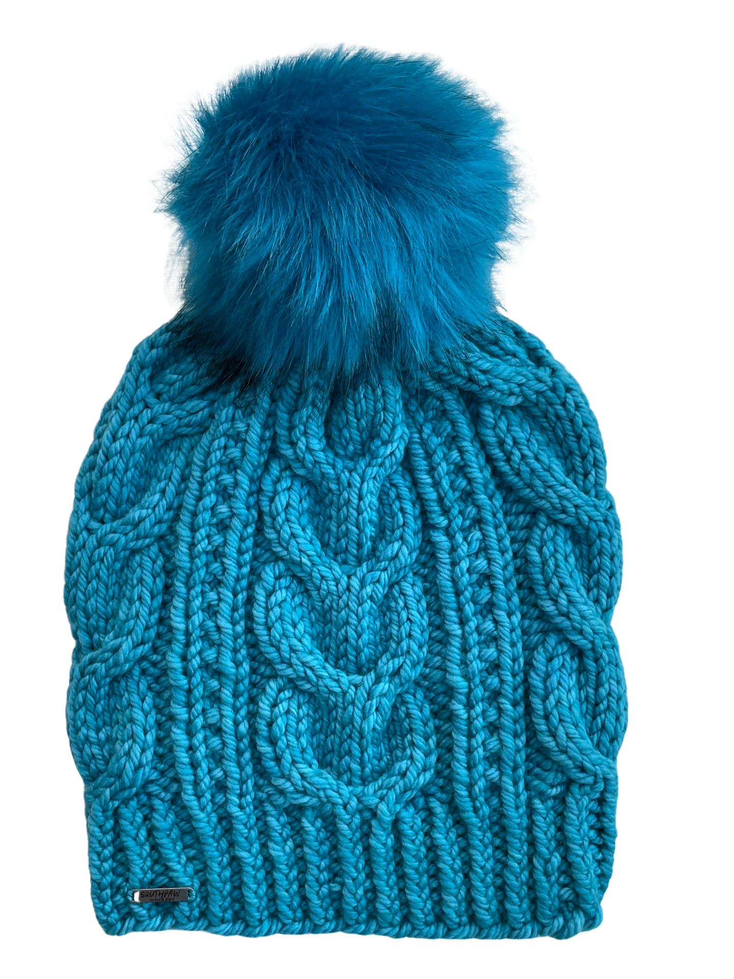 Adult Luxury Hand Knit Hat | Merino Wool | Bobby Blue | Aubrey Beanie