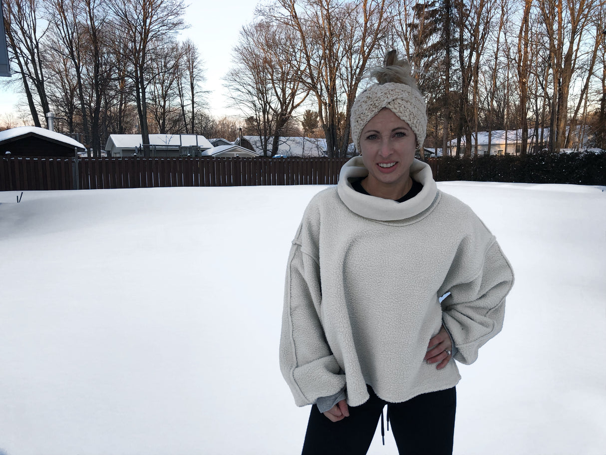 Adult Luxury Hand Knit Headband | Merino Wool Headband | Ivory