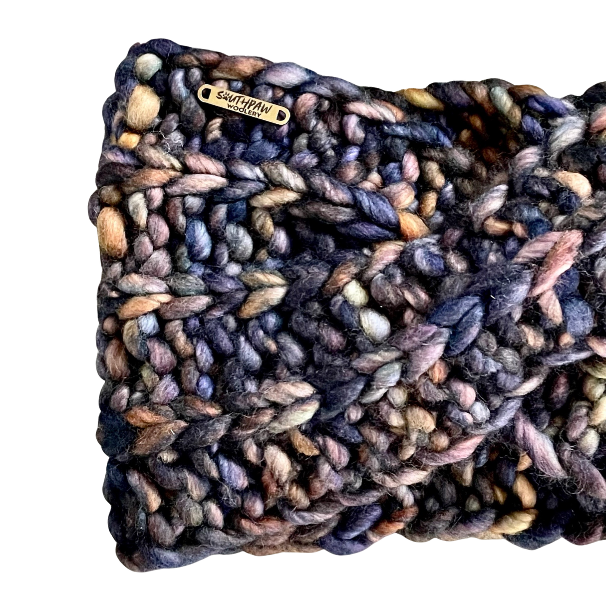 Adult Luxury Hand Knit Headband | Merino Wool Headband | Earthy Blues