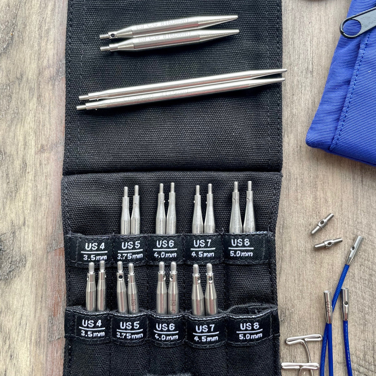 ChiaoGoo | Twist Shorties 2"& 3" (5 & 8cm) US 4-8 (3.5-5mm)  Needle Set
