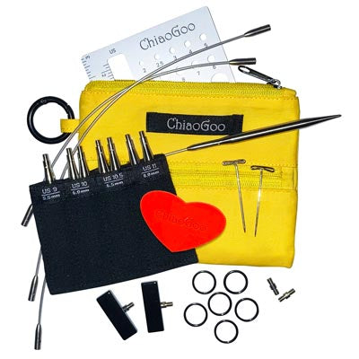 ChiaoGoo | Twist Shorties 3" (8cm) US 9-11 (5.5-8mm)  Needle Set