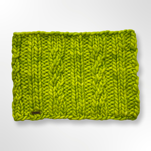 Merino Wool Luxury Knit Cowl | Neon Green