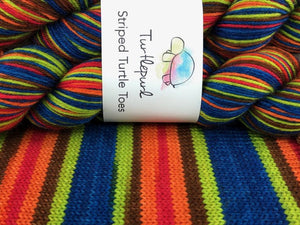 Turtlepurl Yarns | Self-striping Sock yarn | Bob's Camping Trip