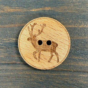 Button | Wood | Deer