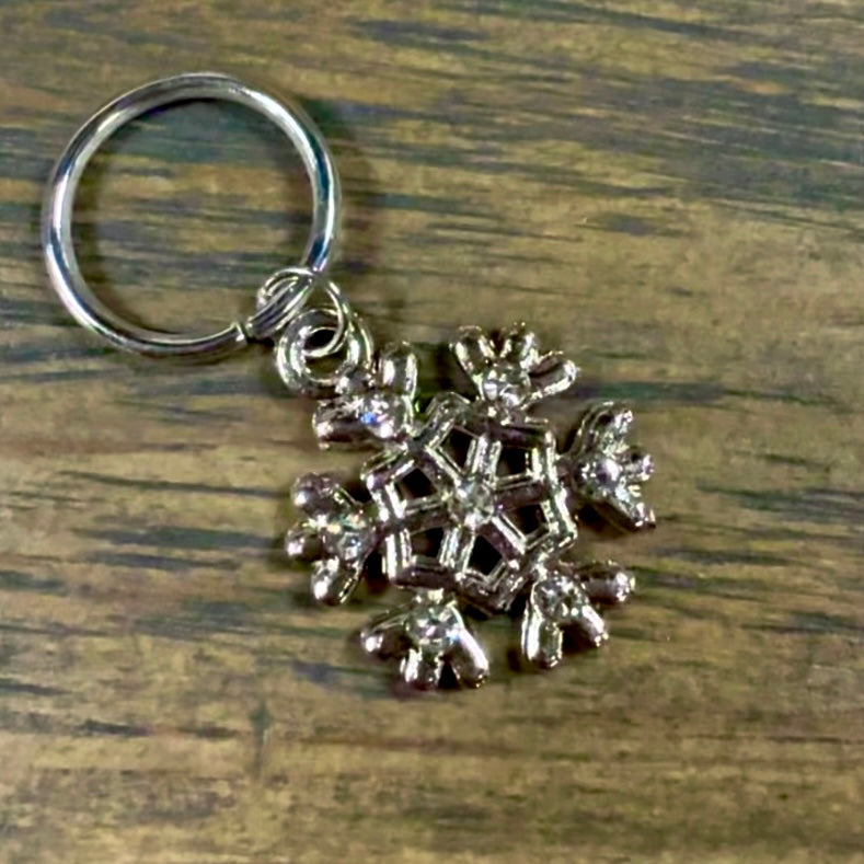 Southpaw Stitch Markers | Silver Snowflake