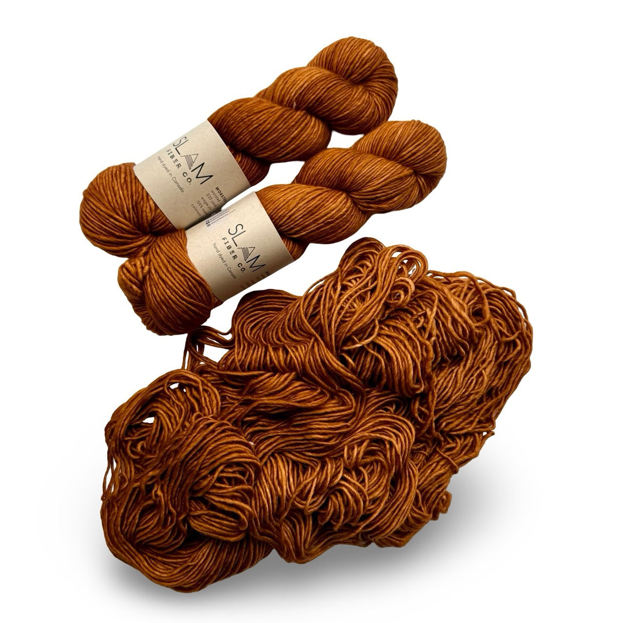 Slam Fiber Co. | Worsted Single Ply | Rust