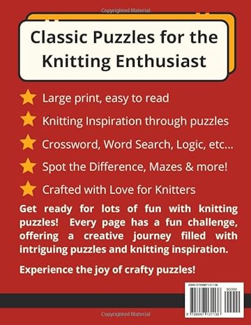 Merry Crafters | Knitting Puzzle Book