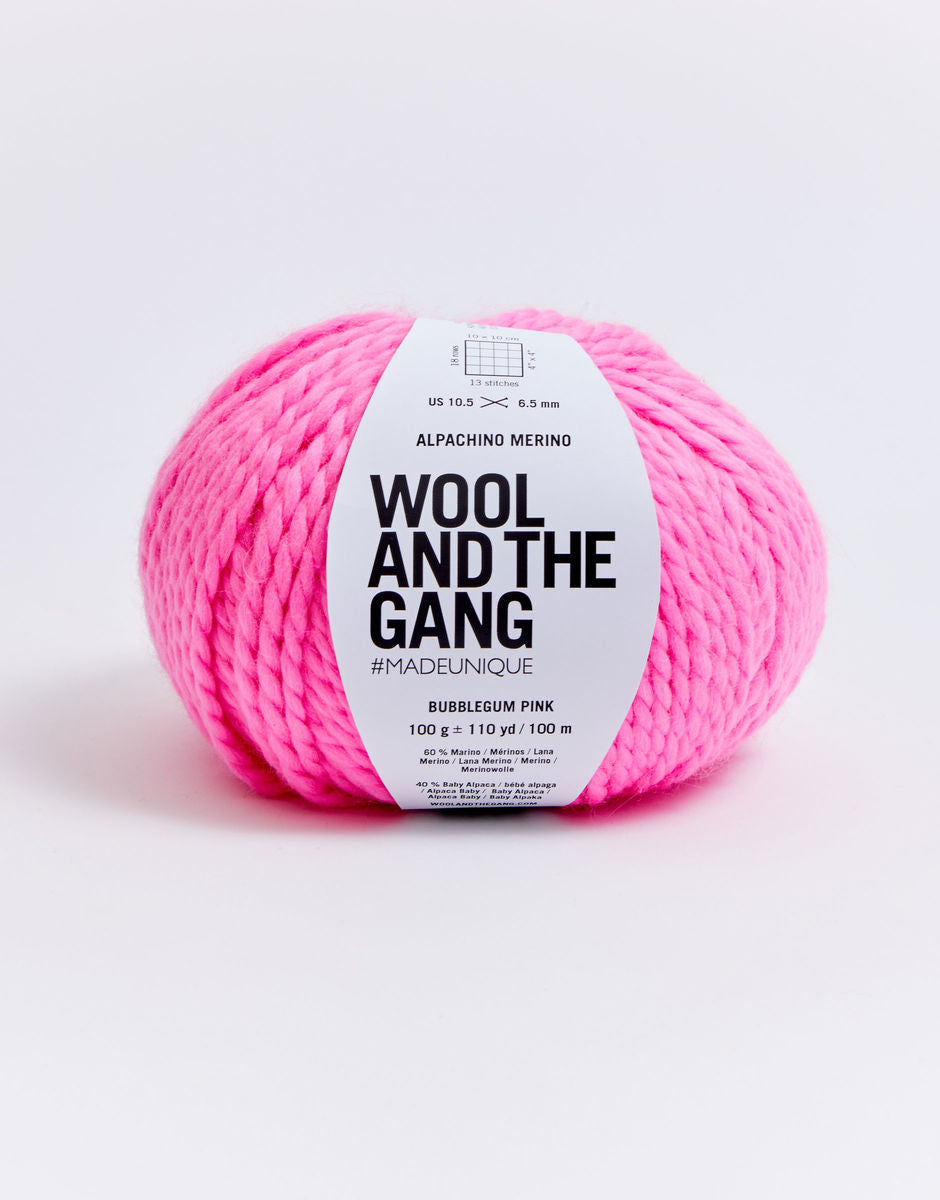 Wool & The Gang | Alpachino Merino| Bubblegum Pink