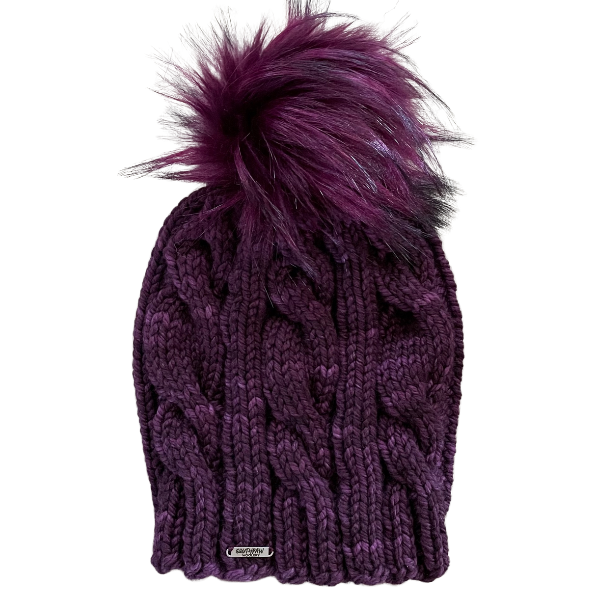 Adult Luxury Hand Knit Hat | Merino Wool | Merlot