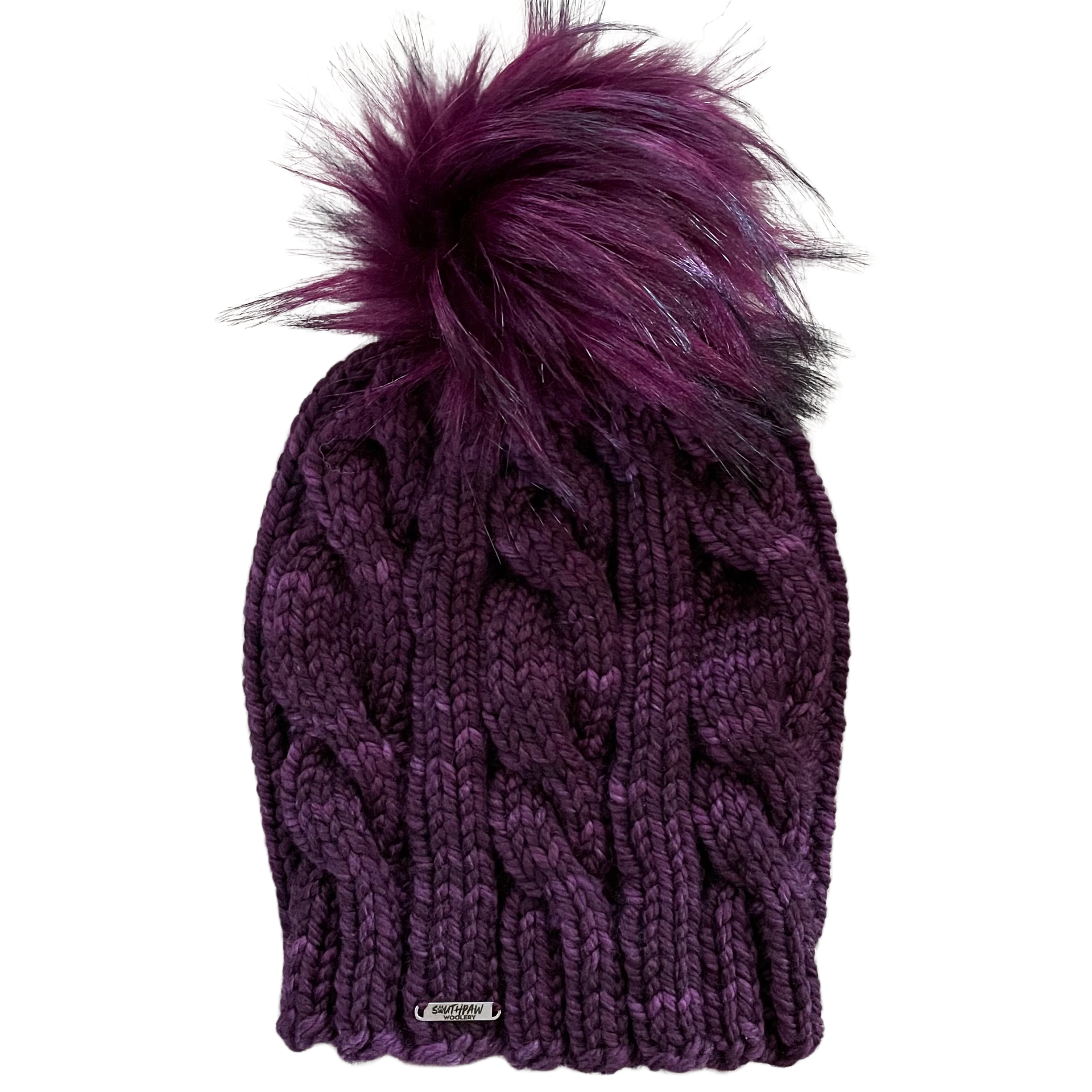 Adult Luxury Hand Knit Hat | Merino Wool | Merlot