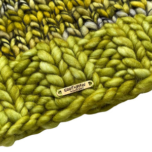 Adult Merino Wool Luxury Knit Cowl | Moss Green
