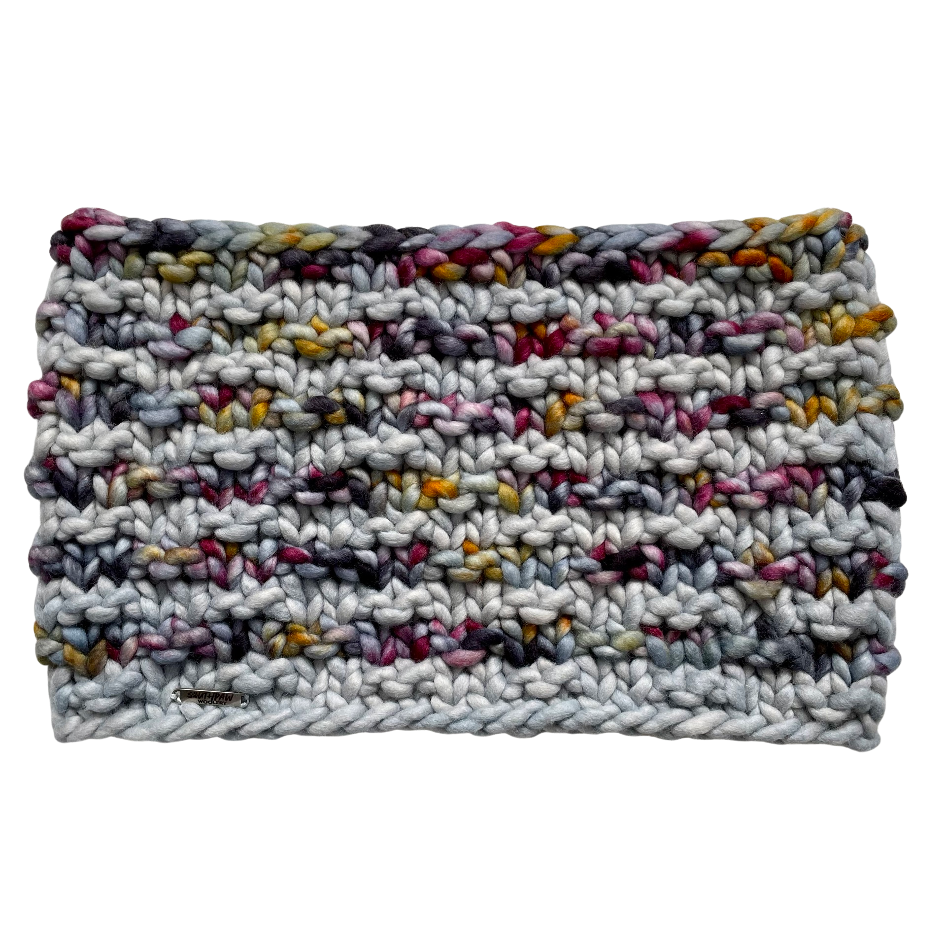 Adult Merino Wool Luxury Knit Cowl | Grey | Multicolor