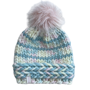 Child's Luxury Hand Knit Hat | Peruvian Highland Wool | Pretty Pastel