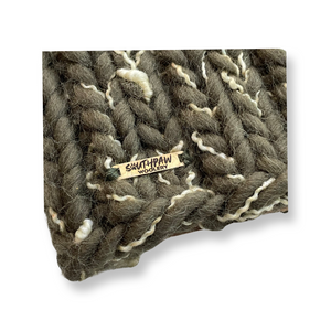 Adult Luxury Hand Knit Hat | Peruvian Highland Wool | Olive
