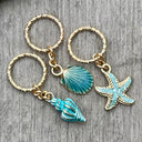 Southpaw Stitch Markers | Starfish & Seashells