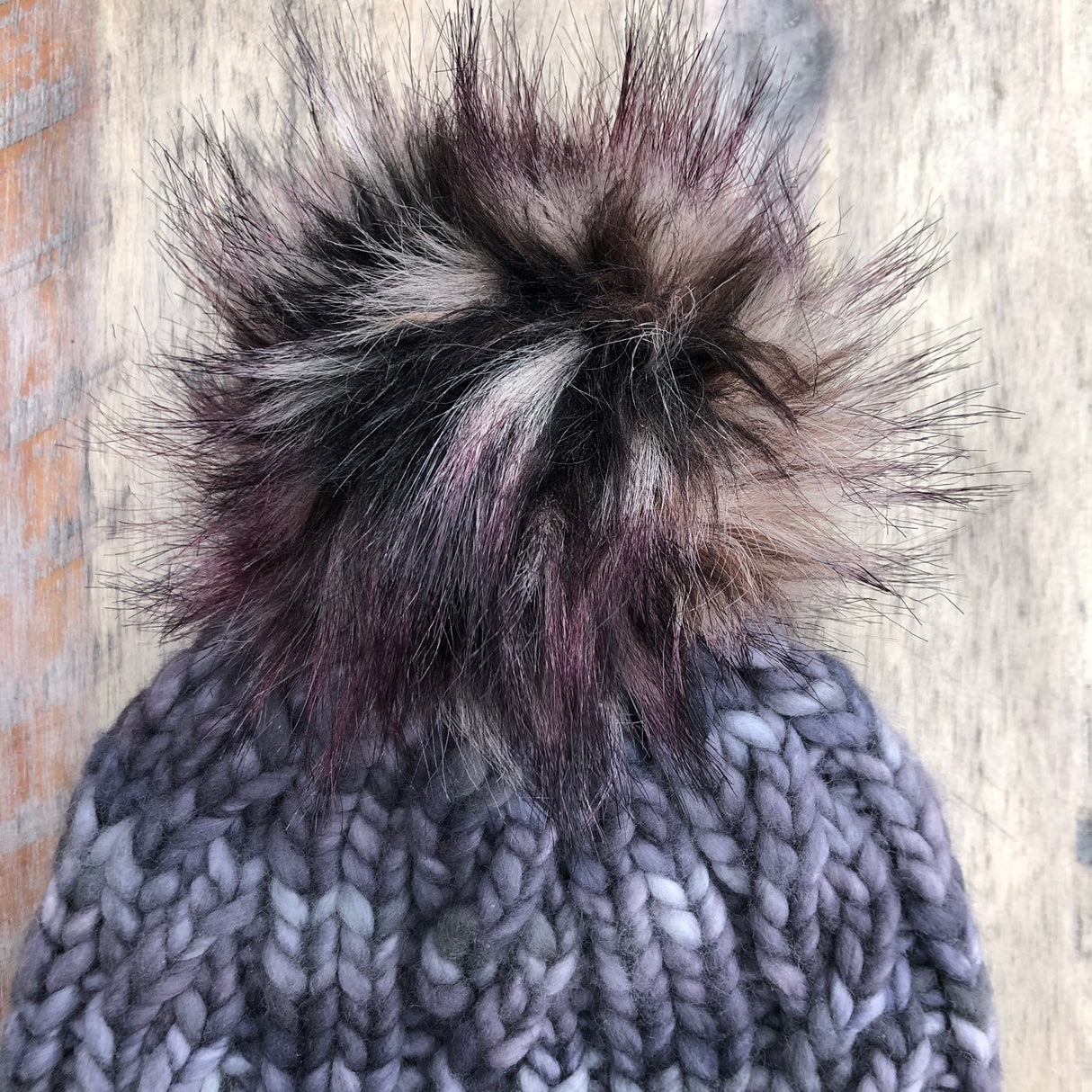 Adult Luxury Hand Knit Hat | Merino Wool Hat | Steel Grey