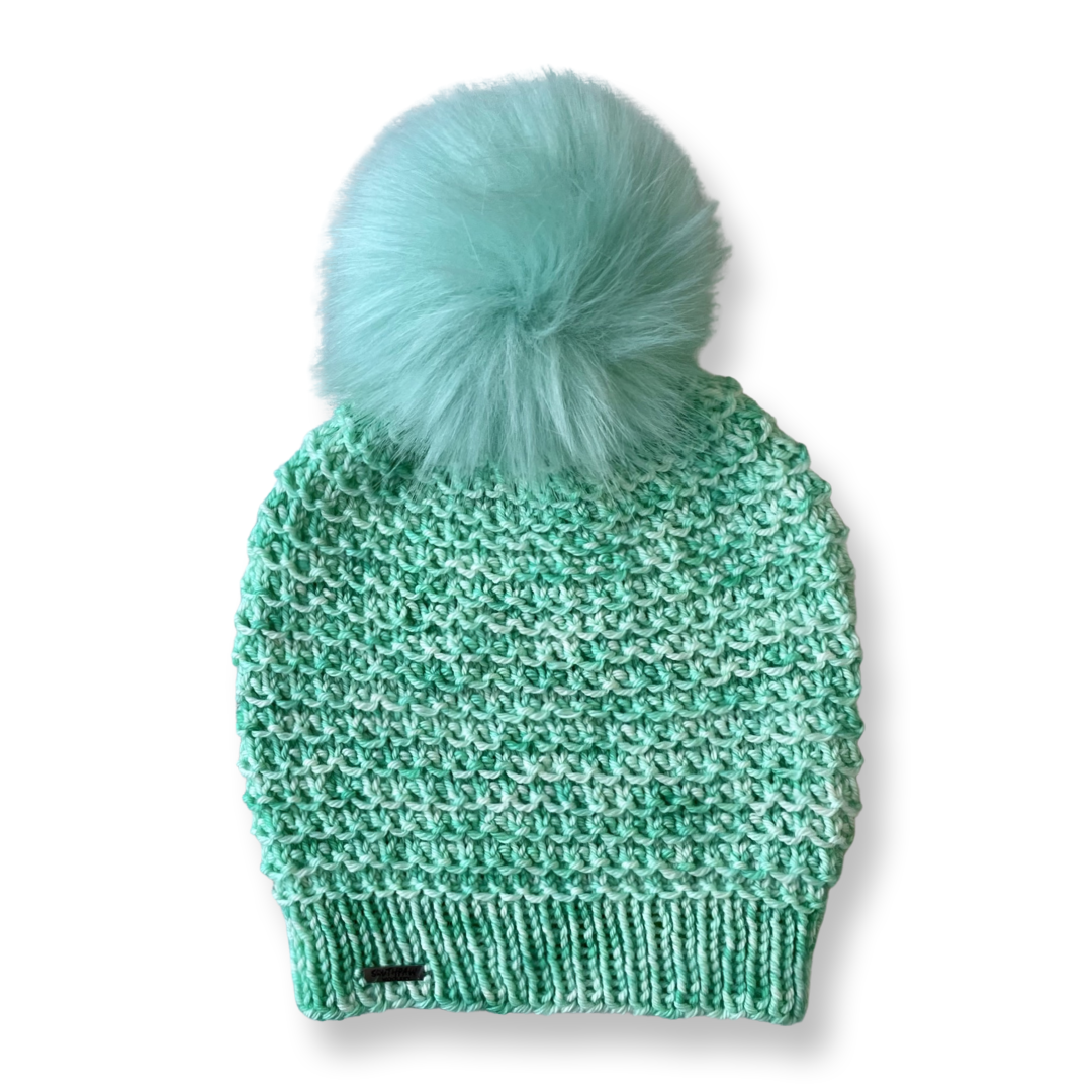 Adult Luxury Hand Knit Hat | Merino Wool | Turquoise | Kappa Hat