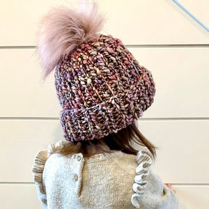 Folded Brim Toque | Merino Wool Toddler Hat | All The Pinks