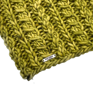 Adult Luxury Hand Knit Hat | Merino Wool | Moss Green