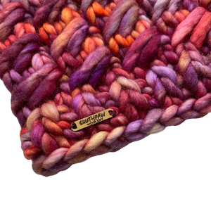 Adult Merino Wool Luxury Knit Cowl | Sunset Skies