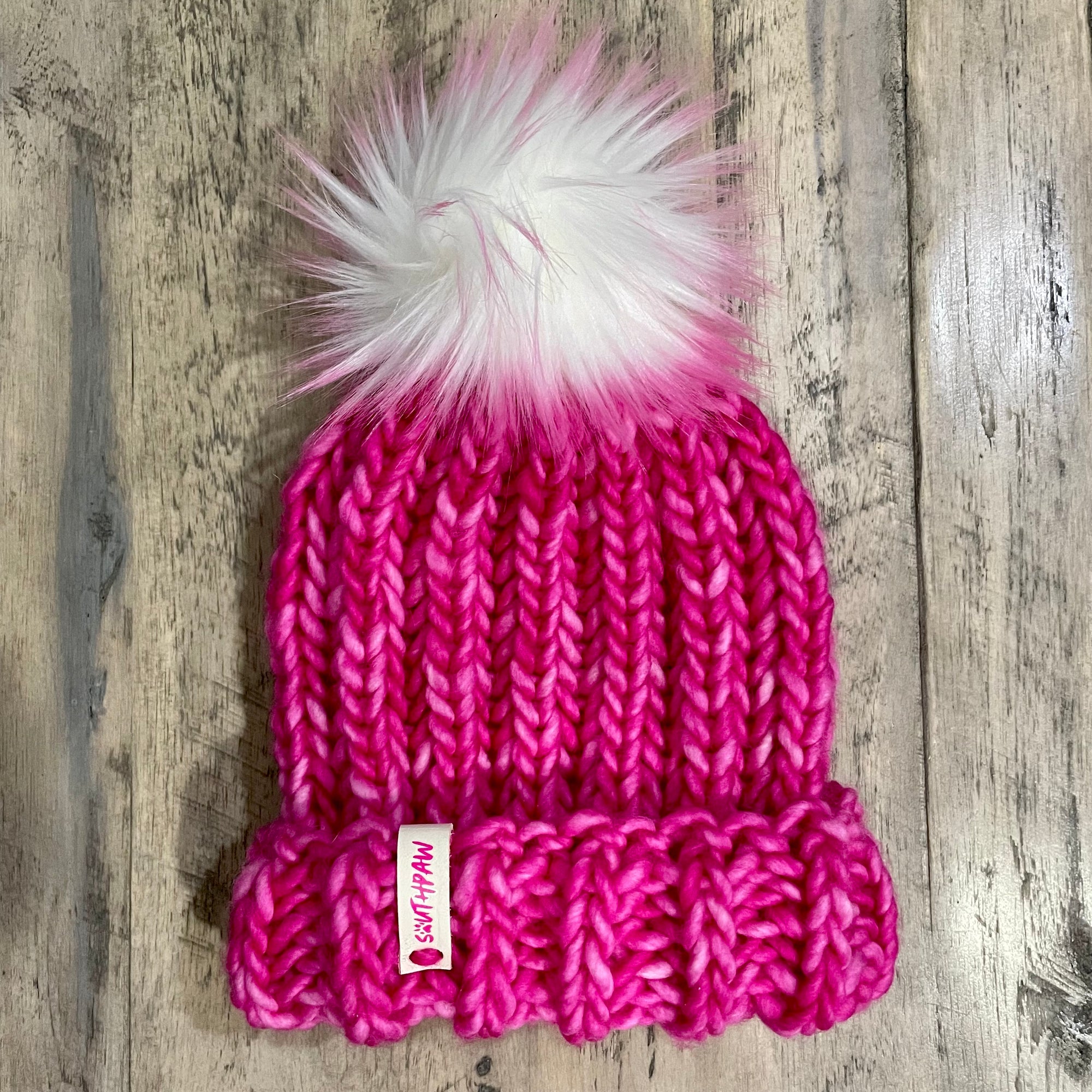 Toboggan Toque | Merino Wool Toddler Hat | Pretty In Pink