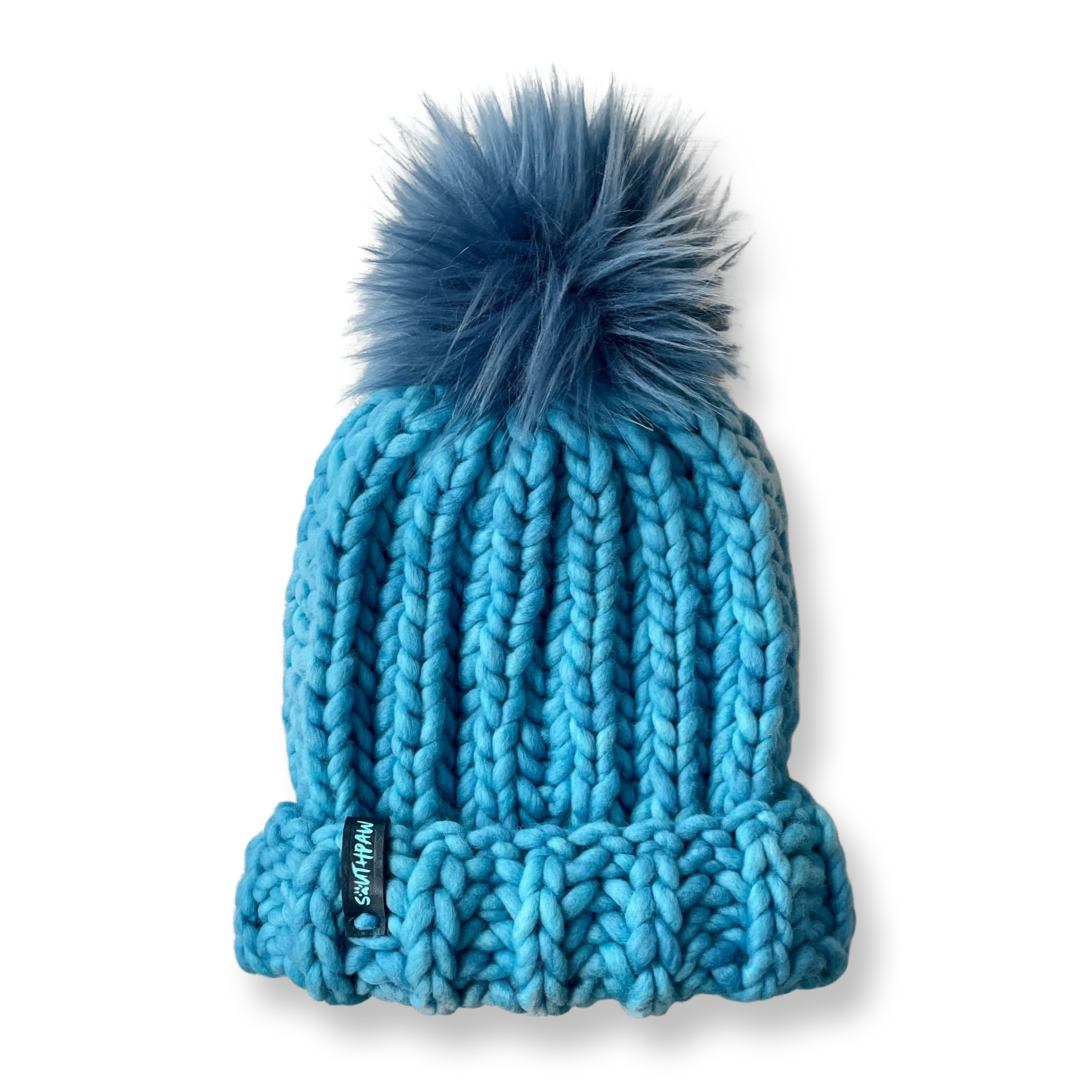 Toboggan Toque | Merino Wool Toddler Hat- Sky Blue