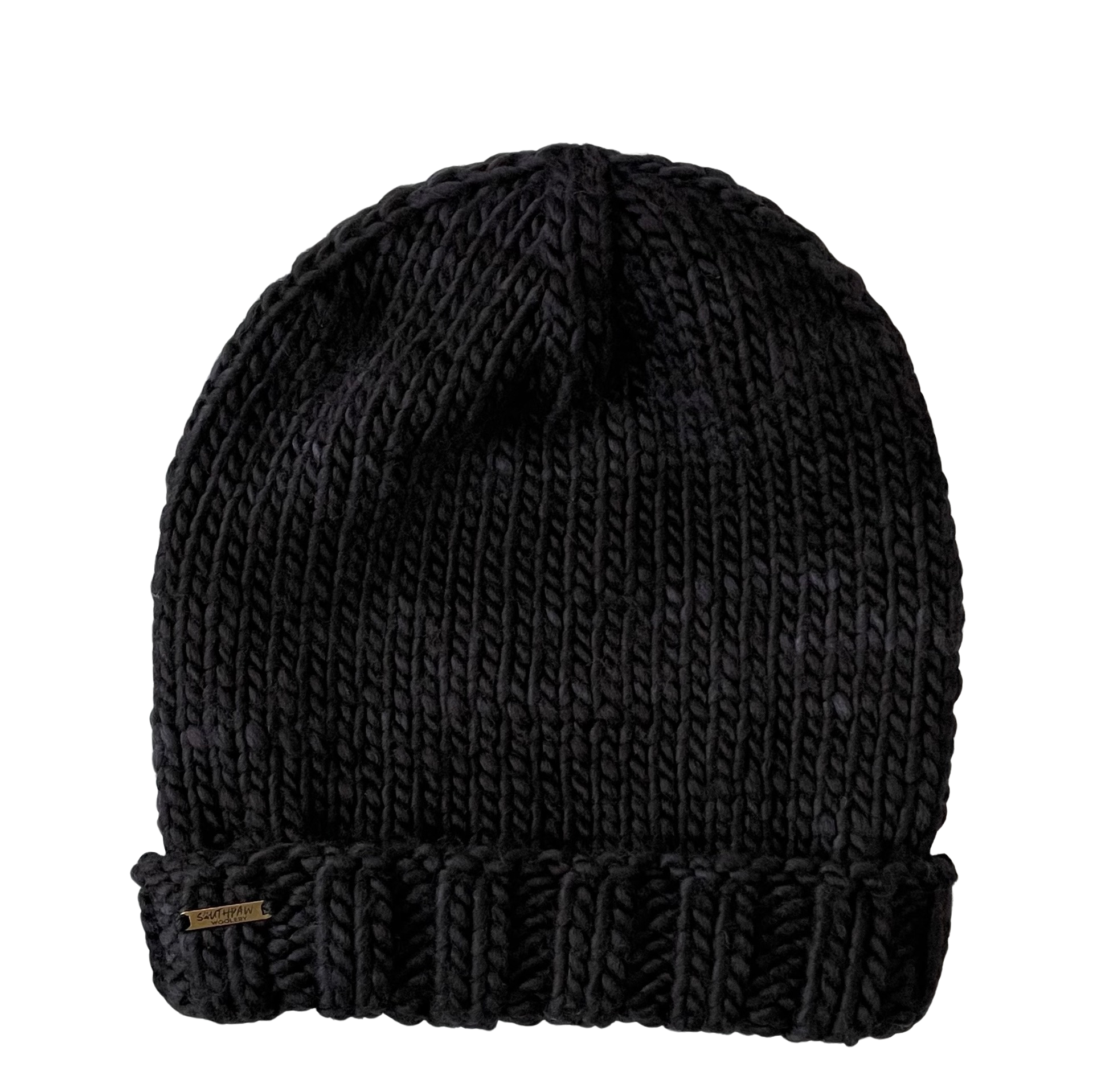 Black knit hat with hot sale brim