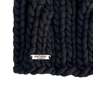 Adult Luxury Hand Knit Hat | Merino Wool Hat |  Black