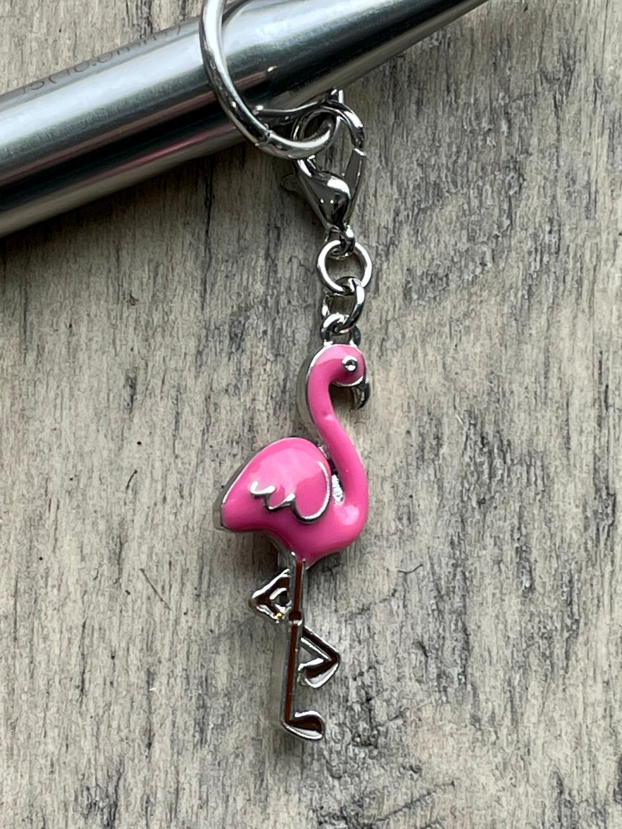 Southpaw Stitch Markers | Pink Flamingo