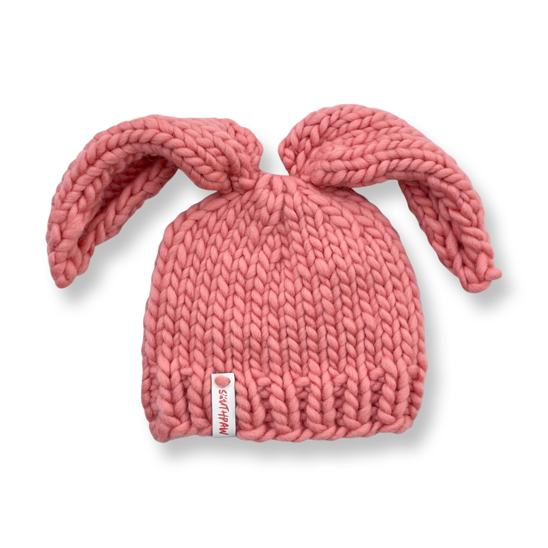 Infant Merino Wool Hand Knit Hat | Floppy Ears | Mango