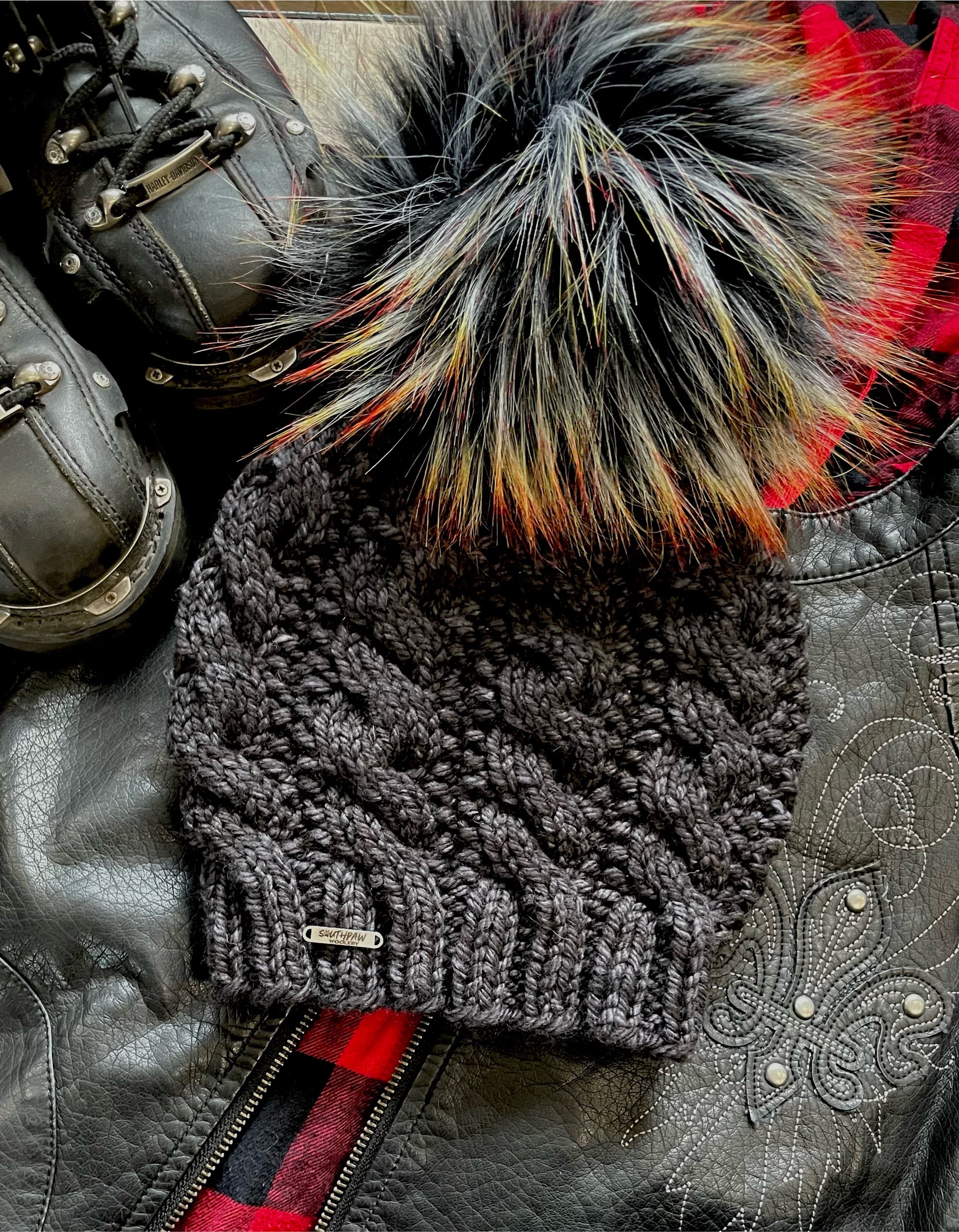 Adult/Teen Luxury Hand Knit Hat | Merino Wool | Charcoal