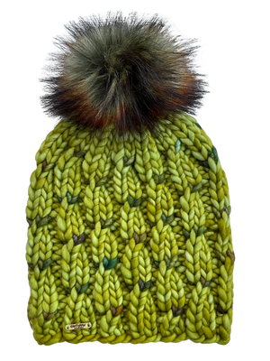 Adult Luxury Hand Knit Hat | Merino Wool | Earth Green