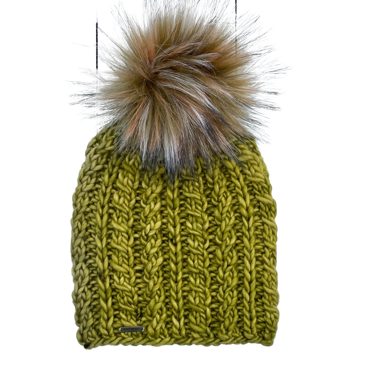 Adult Luxury Hand Knit Hat | Merino Wool | Moss Green