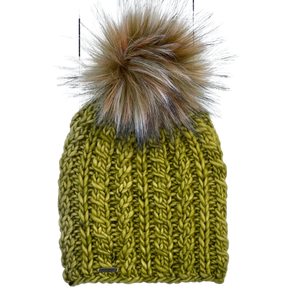 Adult Luxury Hand Knit Hat | Merino Wool | Moss Green