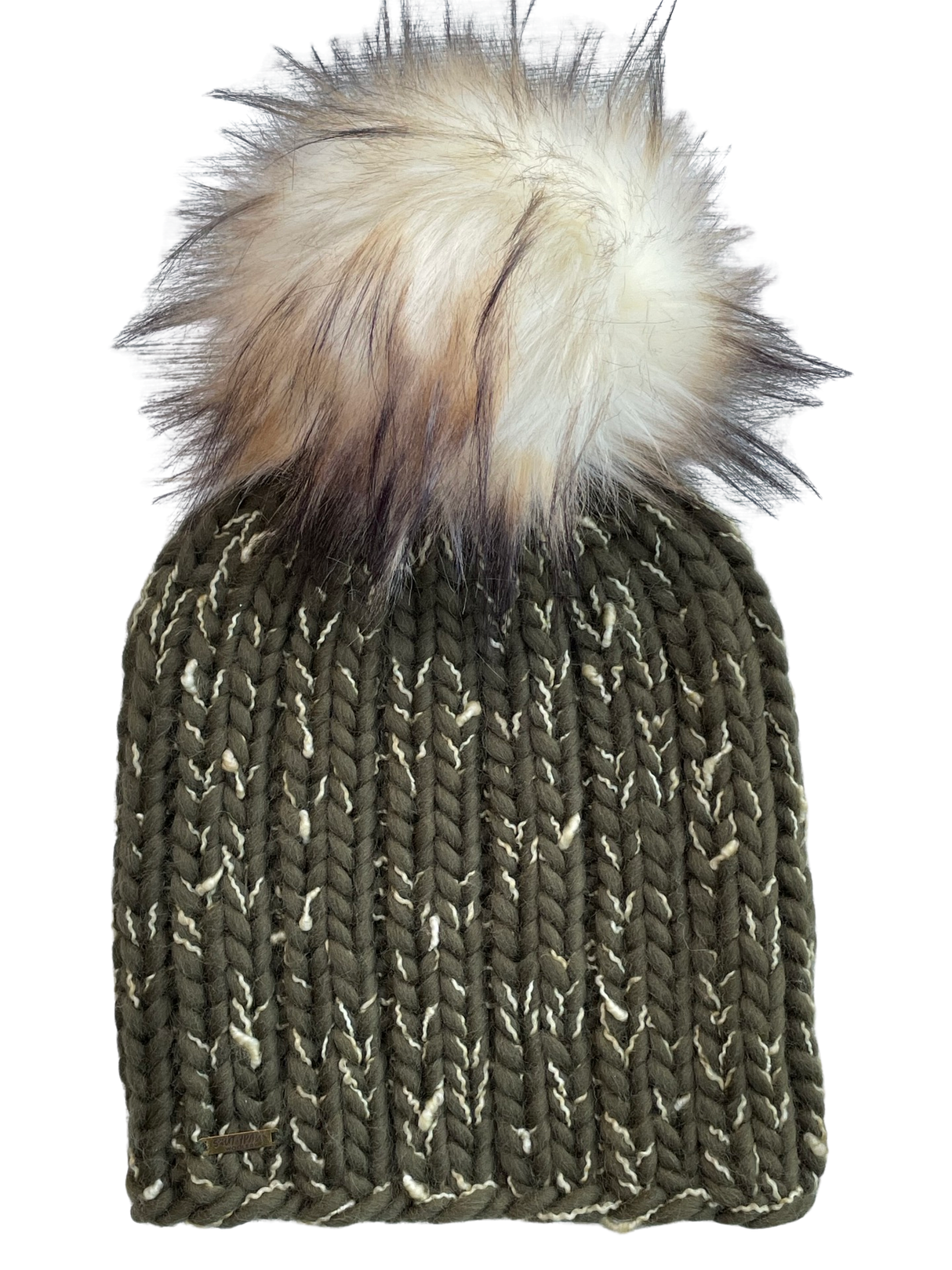 Adult Luxury Hand Knit Hat | Peruvian Highland Wool | Olive