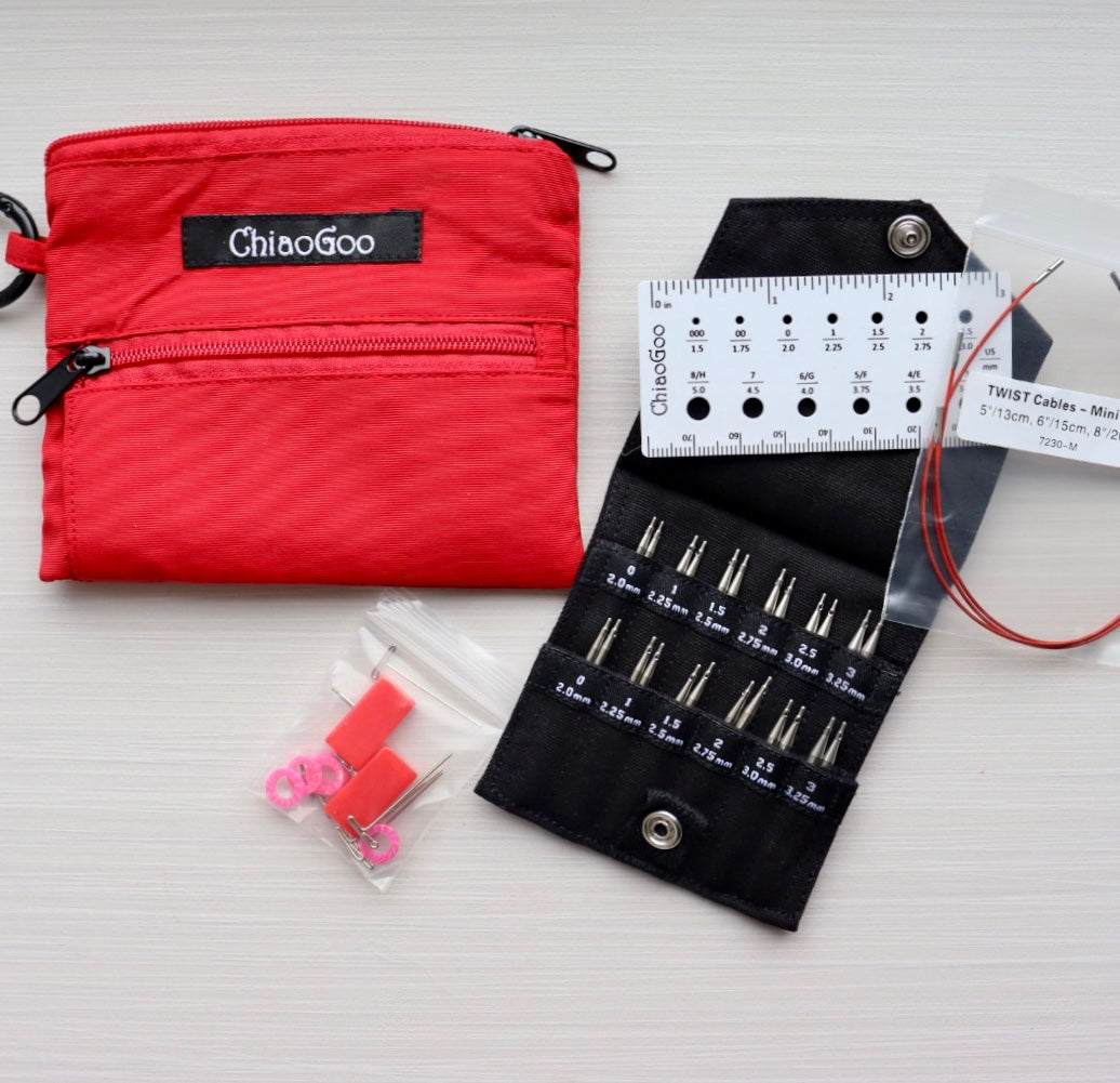 ChiaoGoo TWIST Red Lace Interchangeable Sets Needles - 3 Shorties